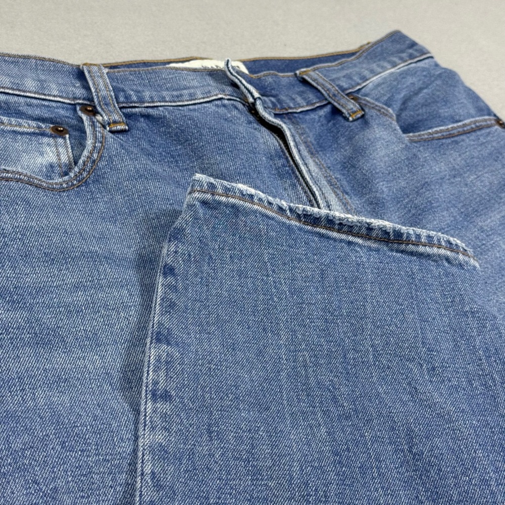 Abercrombie & Fitch Curve Love Ankle Straight Ultra High Rise Jeans Blue 28 6